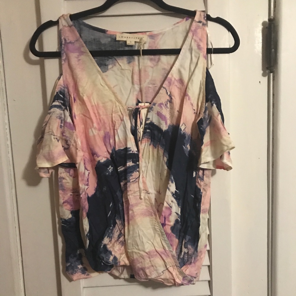 Watercolor top new with tags!